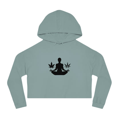 Cannabis Zen Cropped Hooded Sweatshirt